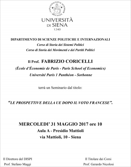 "Le prospettive della Ue dopo il voto francese"