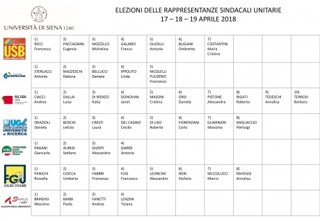 Elezioni delle rappresentanze sindacali unitarie Unisi