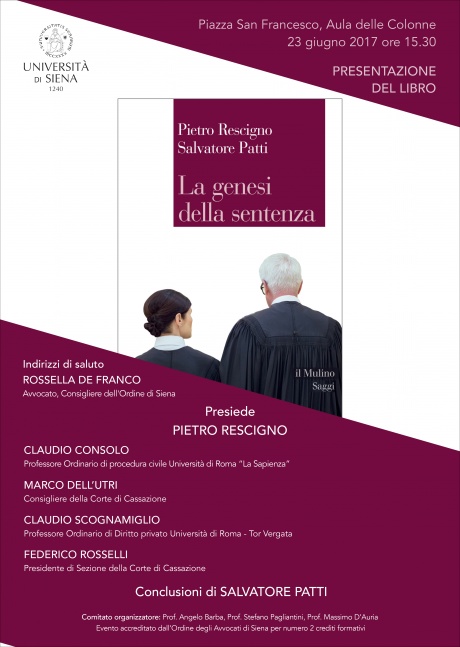 Presentazione del libro "La genesi della sentenza" 