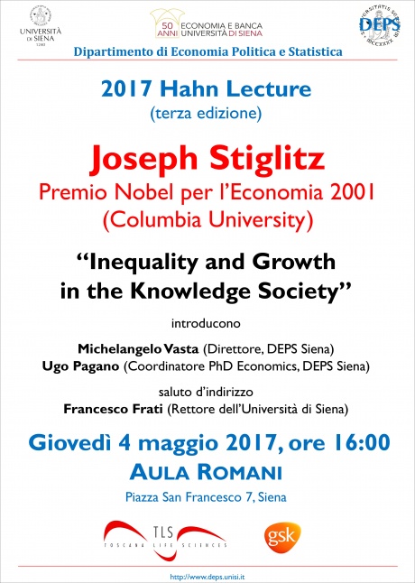 Lezione del premio Nobel per l'Economia Joseph Stiglitz