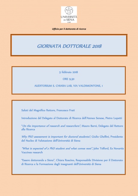 Giornata dottorale 2018