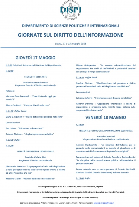 Giornate sul diritto dell'informazione Giornate sul diritto dell'informazione