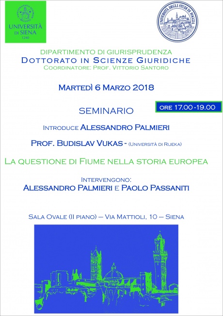 Seminario "La questione di Fiume nella storia europea"