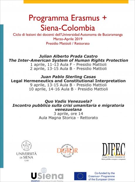 Programma Erasmus + Siena-Colombia