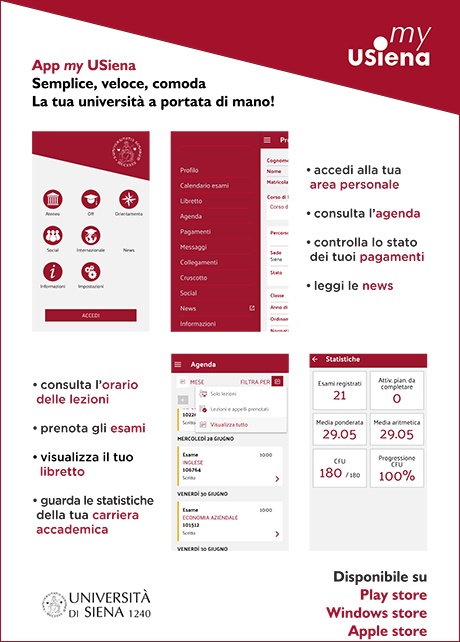 locandina app My Usiena