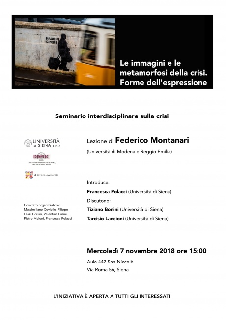 Seminario "Le immagini e le metamorfosi della crisi"
