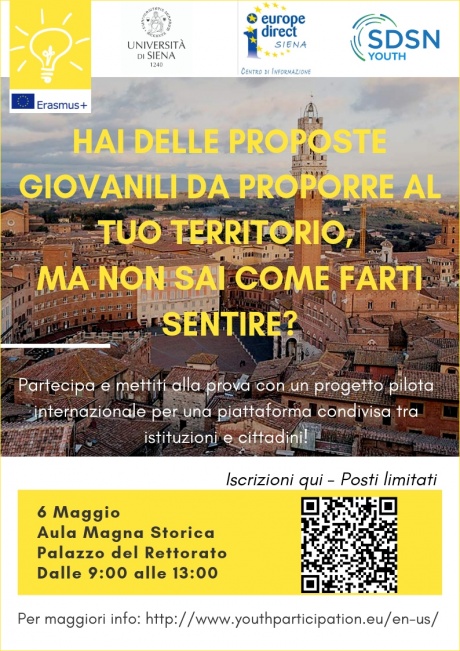 6 maggio:  Democracy Values for Youth Participation