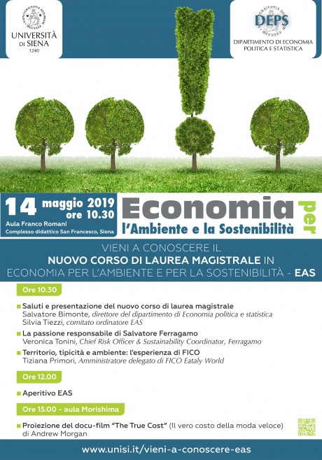 Locandina nuovo corso di laurea magistrale EAS