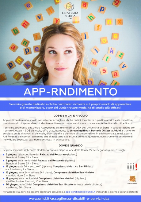 Attivazione dello spazio "App-rndimento" in Ateneo