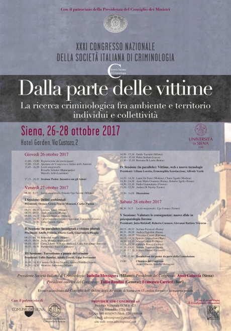 XXXI congresso della Società italiana di criminologia XXXI congresso della Società italiana di criminologia