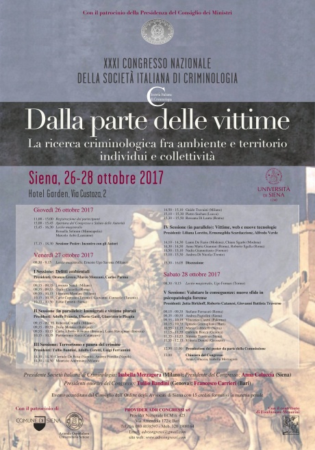 XXXI congresso della  Società italiana di criminologia