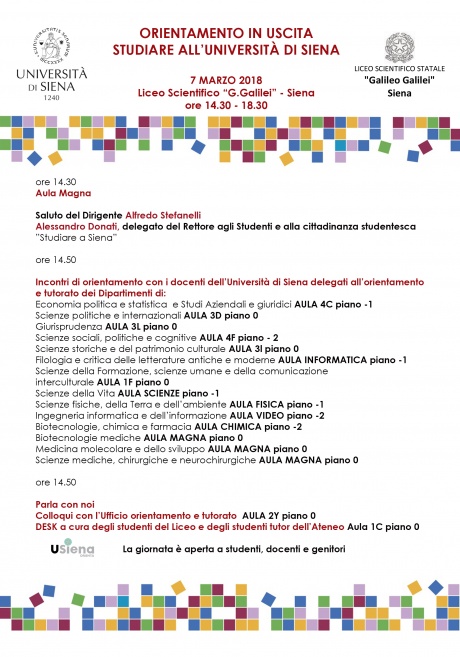 Giornata di orientamento al liceo scientifico Galilei
