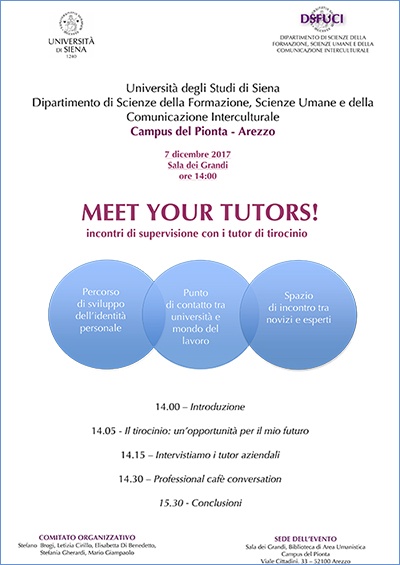 Arezzo - Meet your tutors - locandina