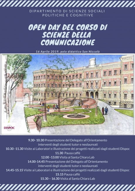 Open Day del dipartimento di Scienze sociali, politiche e cognitive - Scienze della comunicazione 