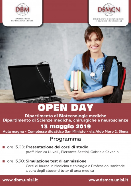 Open Day dei dipartimenti di Biotecnologie mediche e di Scienze mediche, chirurgiche e neuroscienze