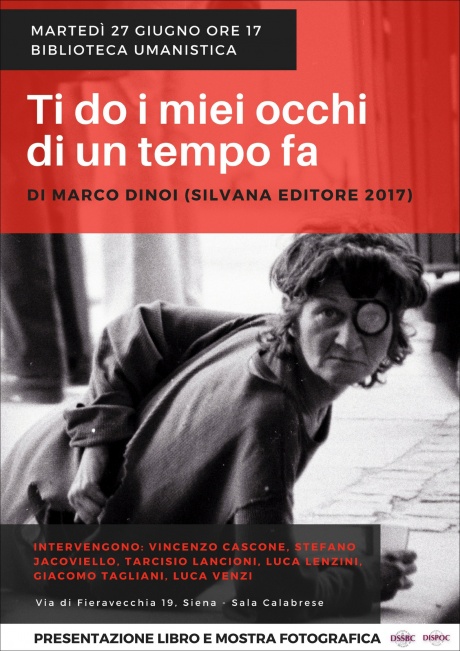 Presentazione del libro "Ti do i miei occhi di un tempo fa" Presentazione del libro "Ti do i miei occhi di un tempo fa"