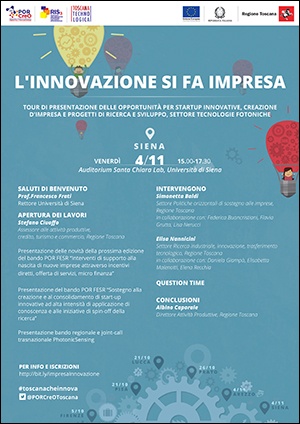 l'innovazione si fa impresa a Siena l'innovazione si fa impresa a Siena