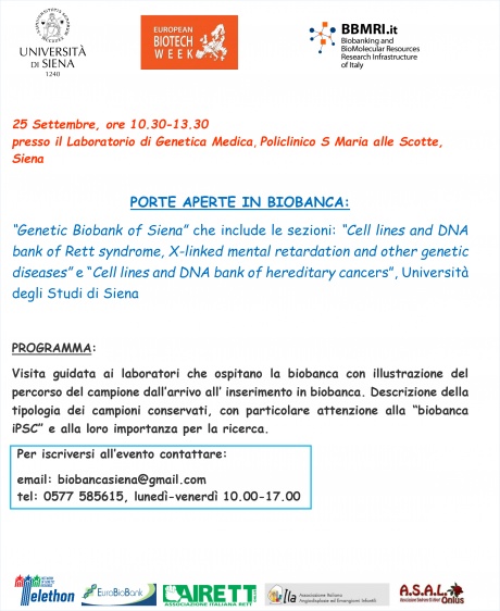 Porte aperte in Biobanca