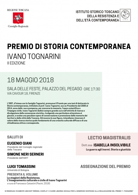 Premio di storia contemporanea Ivano Tognarini Premio di storia contemporanea Ivano Tognarini