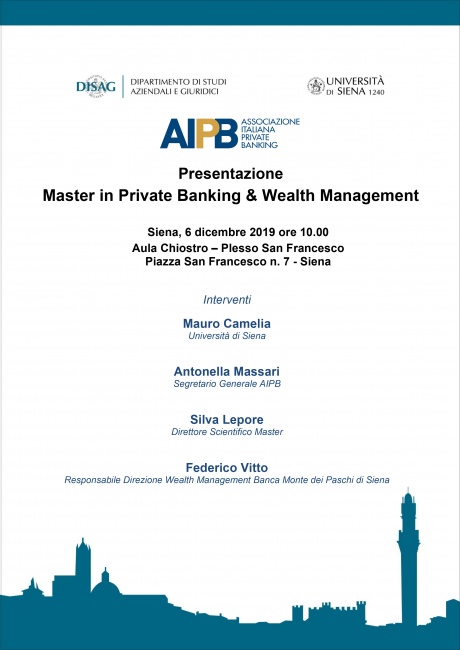 Presentazione Master in Private Banking & Wealth Management Presentazione Master in Private Banking & Wealth Management