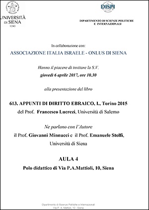 "613. Appunti di diritto ebraico"