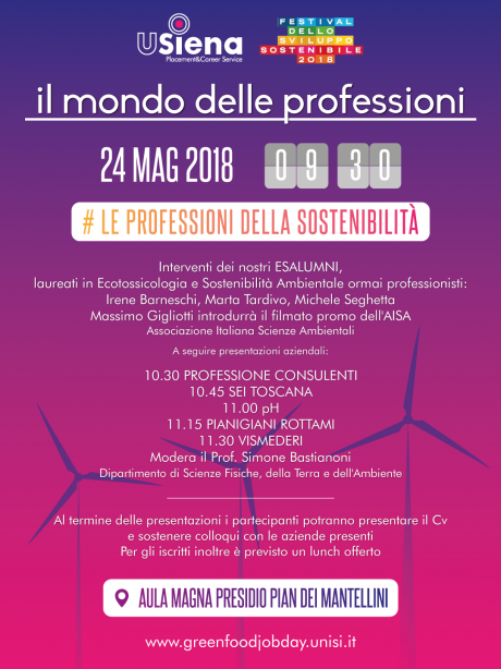 seminario di orientamento " Le professioni della sostenibilità"