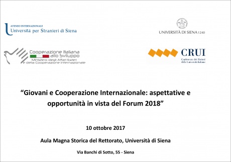 Giovani e cooperazione internazionale Giovani e cooperazione internazionale