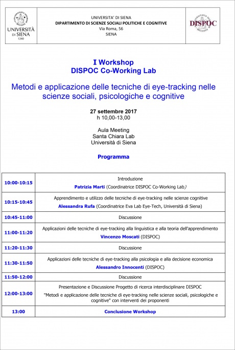 I Workshop DISPOC Co-Working Lab