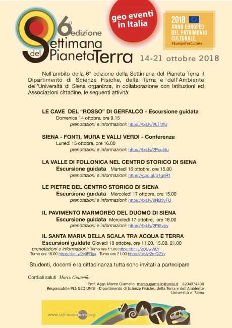 6° settimana del Pianeta Terra