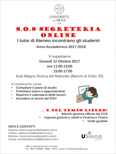 I tutor di Ateneo incontrano gli studenti