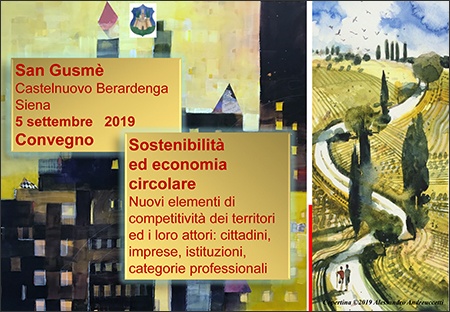 "Sostenibilità e economia circolare" - 5 settembre ore 15.30 Castelnuovo Berardenga