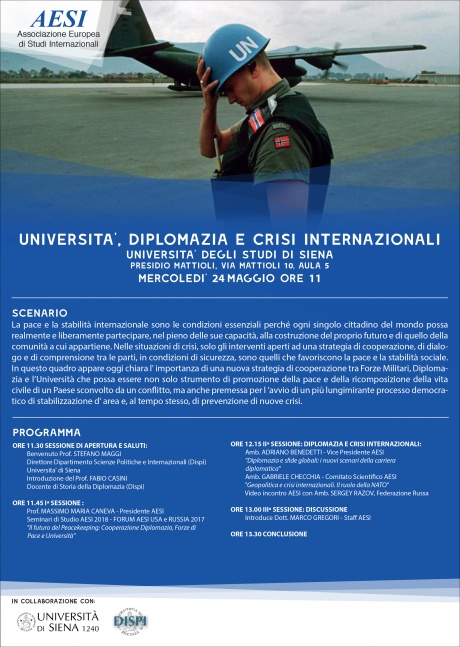 "Università, diplomazia e crisi internazionali"