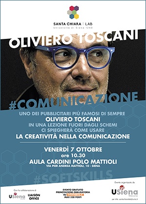 Immagine locandina incontro con Oliviero Toscani