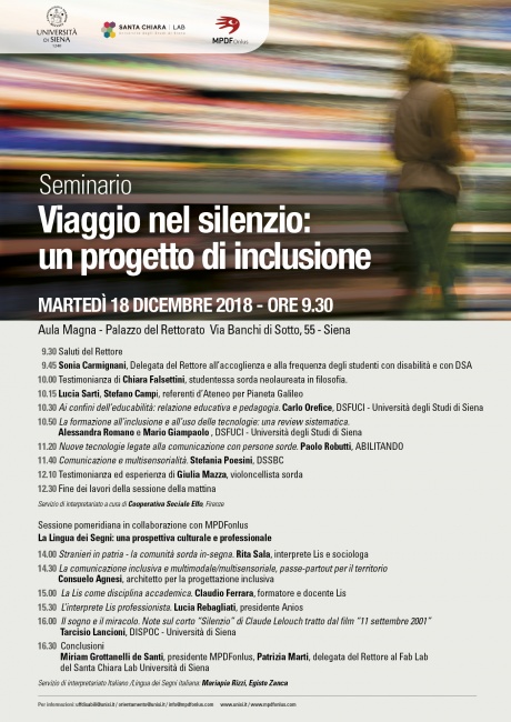 Seminario: “Viaggio nel silenzio: un progetto di inclusione”