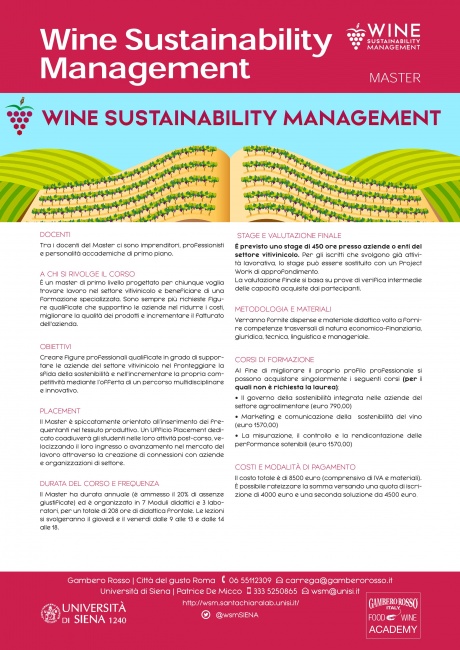 master "Wine Sustainability Management" master "Wine Sustainability Management"