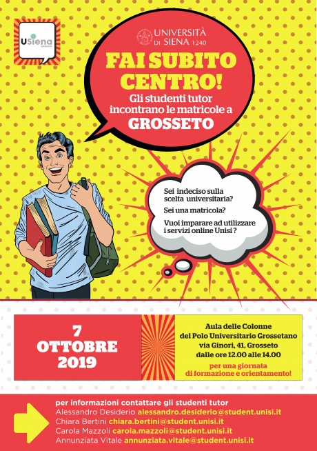 orientamento per le matricole a Grosseto