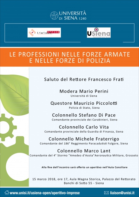 "Le professioni nelle forze armate e nelle forze di polizia"