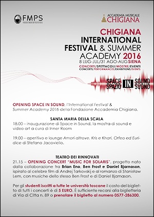 Inaugurazione del Chigiana International Festival & Summer Academy 2016