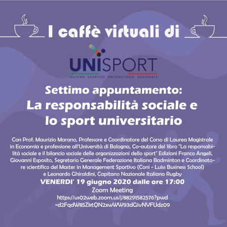 caffè virtuali di Unisport Italia