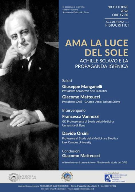 "Ama la luce del sole" - Achille Sclavo e la propaganda igienica "Ama la luce del sole" - Achille Sclavo e la propaganda igienica