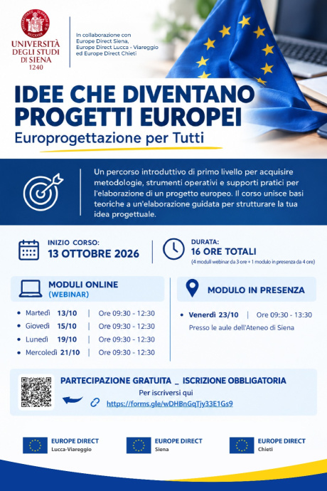 'elaborazione di un progetto europeo