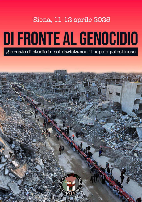 "Di fronte al Genocidio. Giornate di studio in solidarietà con il popolo palestinese”