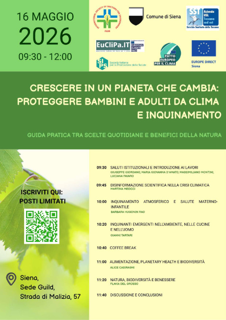 Crescere in un Pianeta che cambia: proteggere i bambini dal clima e inquinamento Crescere in un Pianeta che cambia: proteggere i bambini dal clima e inquinamento