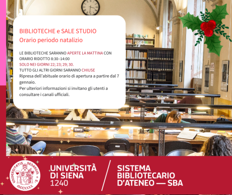 Festività natalizie 2025-2026: le strutture aperte e gli orari Festività natalizie 2025-2026: le strutture aperte e gli orari
