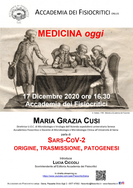 Videoconferenza Sars-Cov-2: origine, trasmissione, patogenesi