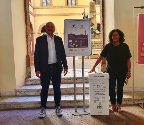 contenitori raee Università-Comune di Siena