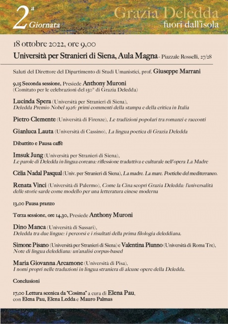 Programma 18 ottobre