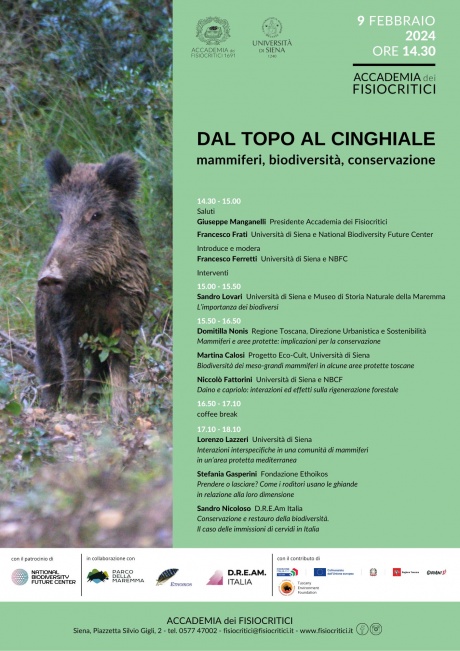 "Dal topo al cinghiale. Mammiferi, biodiversità, conservazione"
