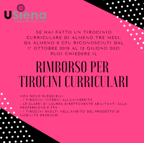 Bando per contributi tirocini curriculari Bando per contributi tirocini curriculari