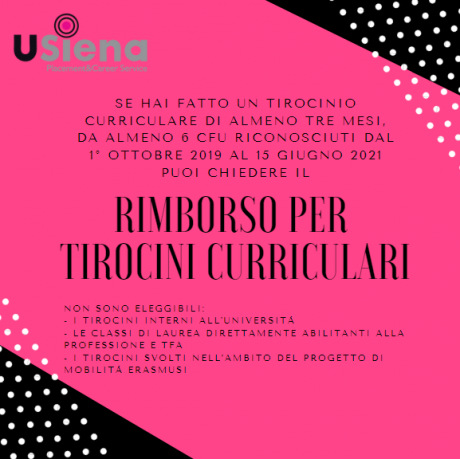 Bando per contributi tirocini curriculari